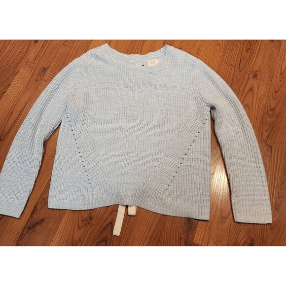 Harper Heritage Cable Knit Open Tie Back Sweater Sz S - Picture 3 of 11